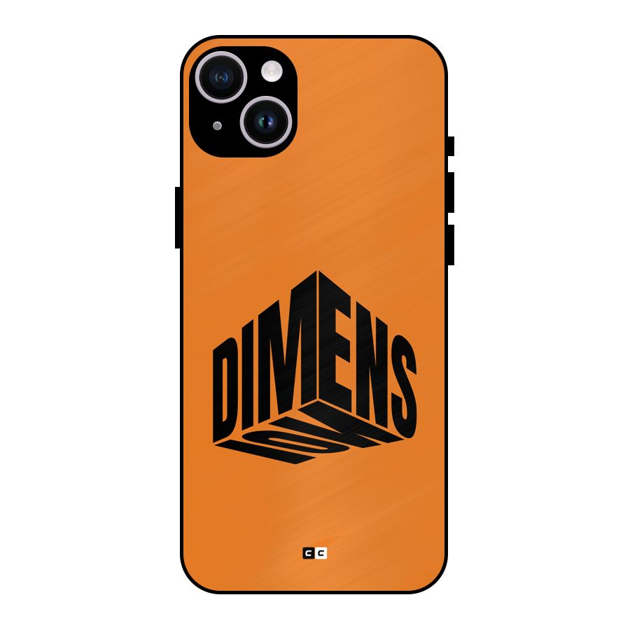 Dimension Typography Metal Back Case for iPhone 14 Plus