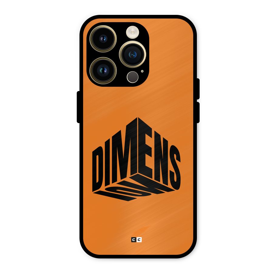 Dimension Typography Metal Back Case for iPhone 14 Pro