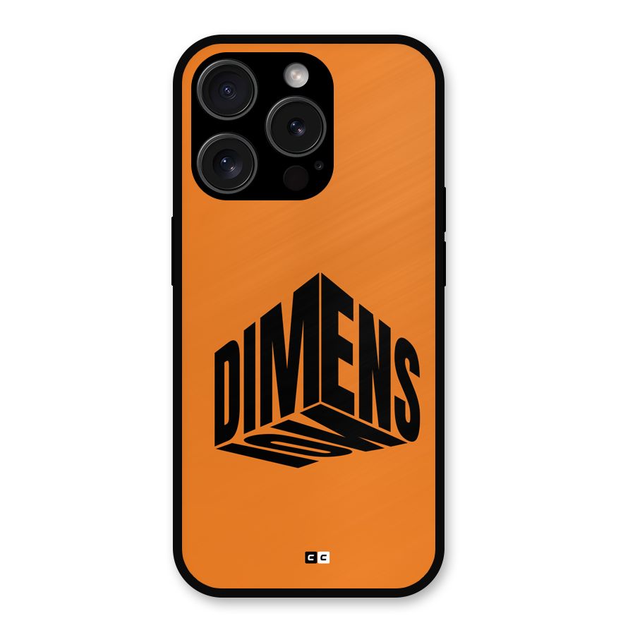 Dimension Typography Metal Back Case for iPhone 15 Pro