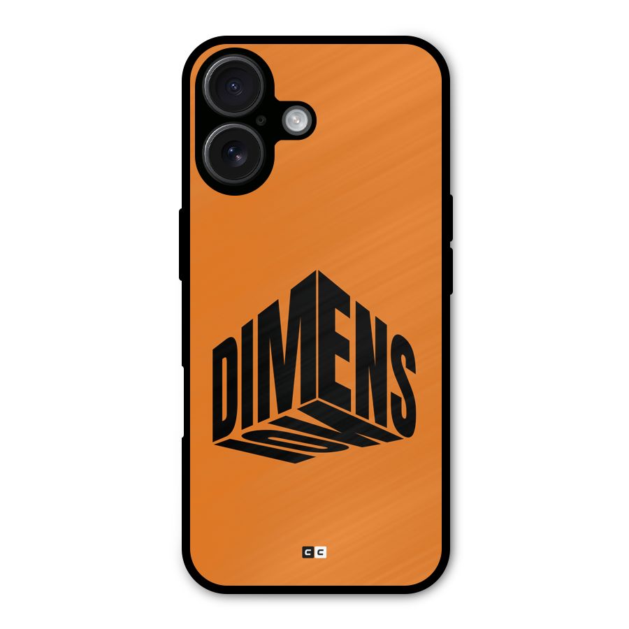 Dimension Typography Metal Back Case for iPhone 16