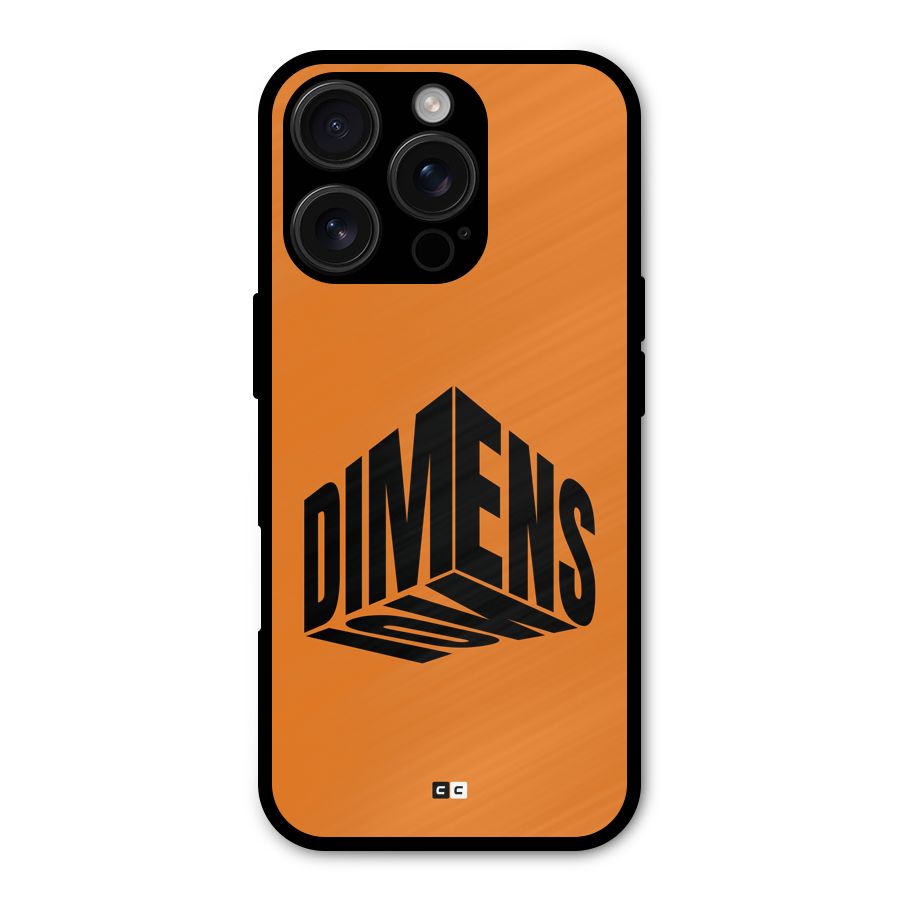 Dimension Typography Metal Back Case for iPhone 16 Pro