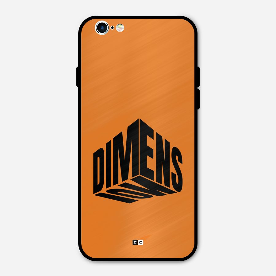 Dimension Typography Metal Back Case for iPhone 6 6s