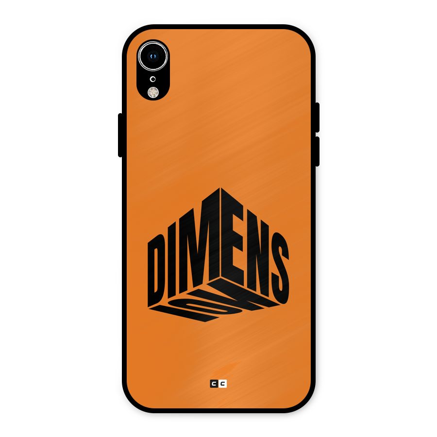 Dimension Typography Metal Back Case for iPhone XR