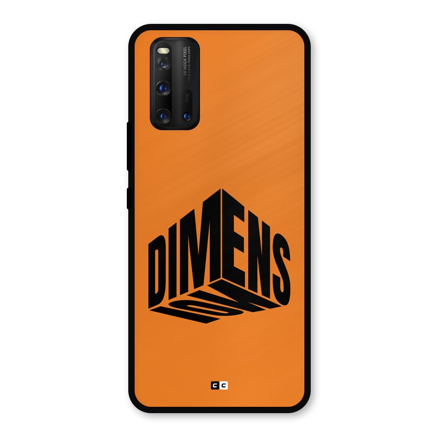 Dimension Typography Metal Back Case for iQOO 3