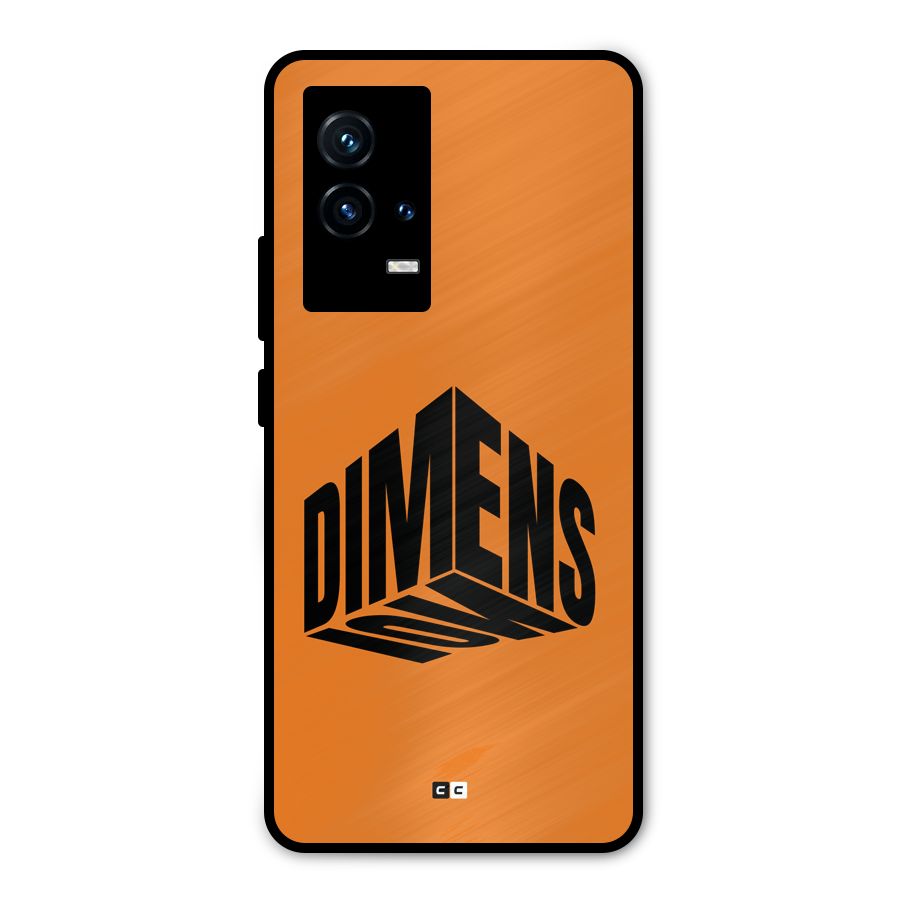 Dimension Typography Metal Back Case for iQOO 9 5G