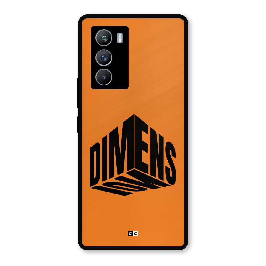 Dimension Typography Metal Back Case for iQOO 9 SE