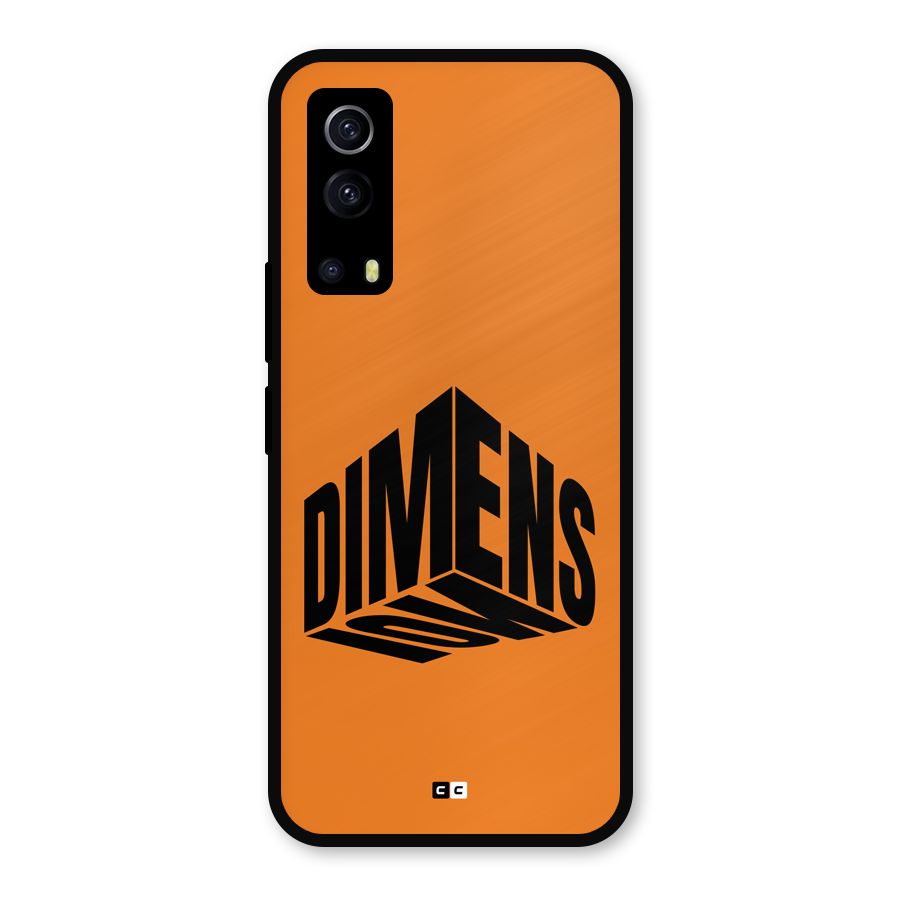 Dimension Typography Metal Back Case for iQOO Z3