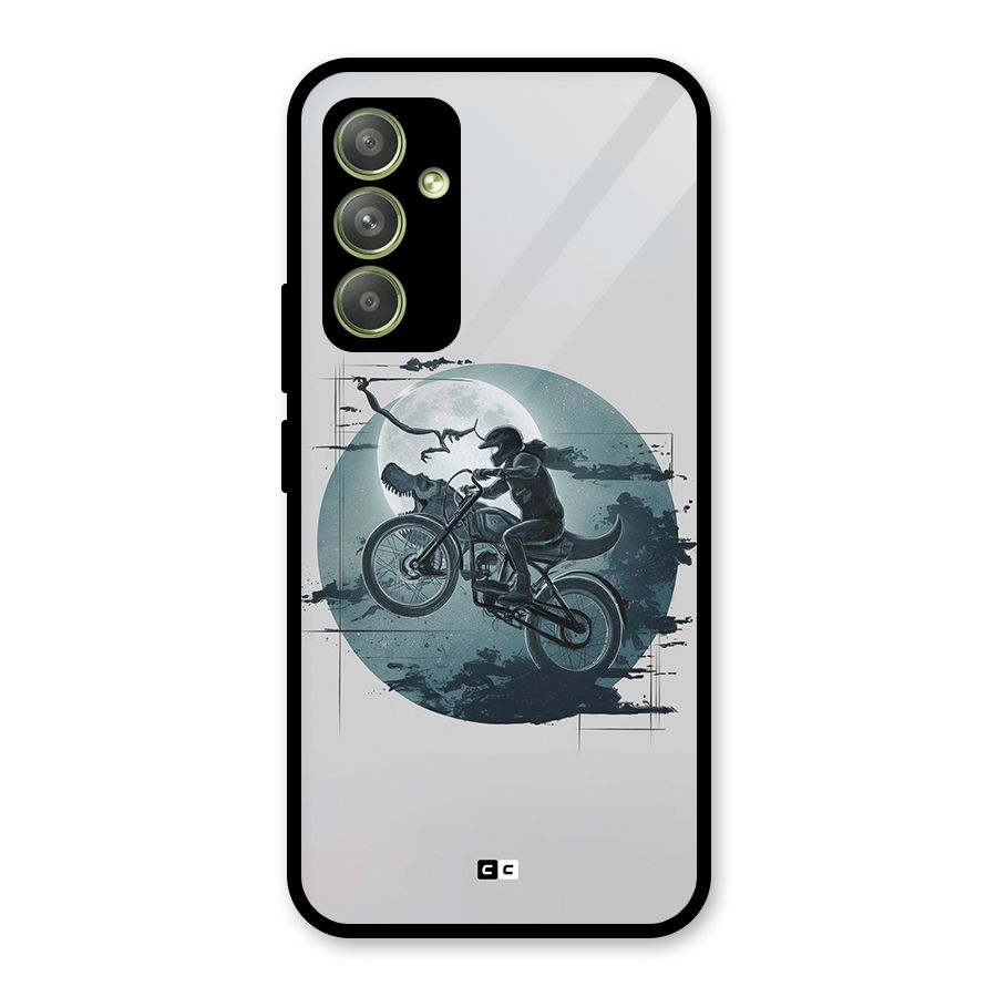 Dino Rider Glass Back Case for Galaxy A54
