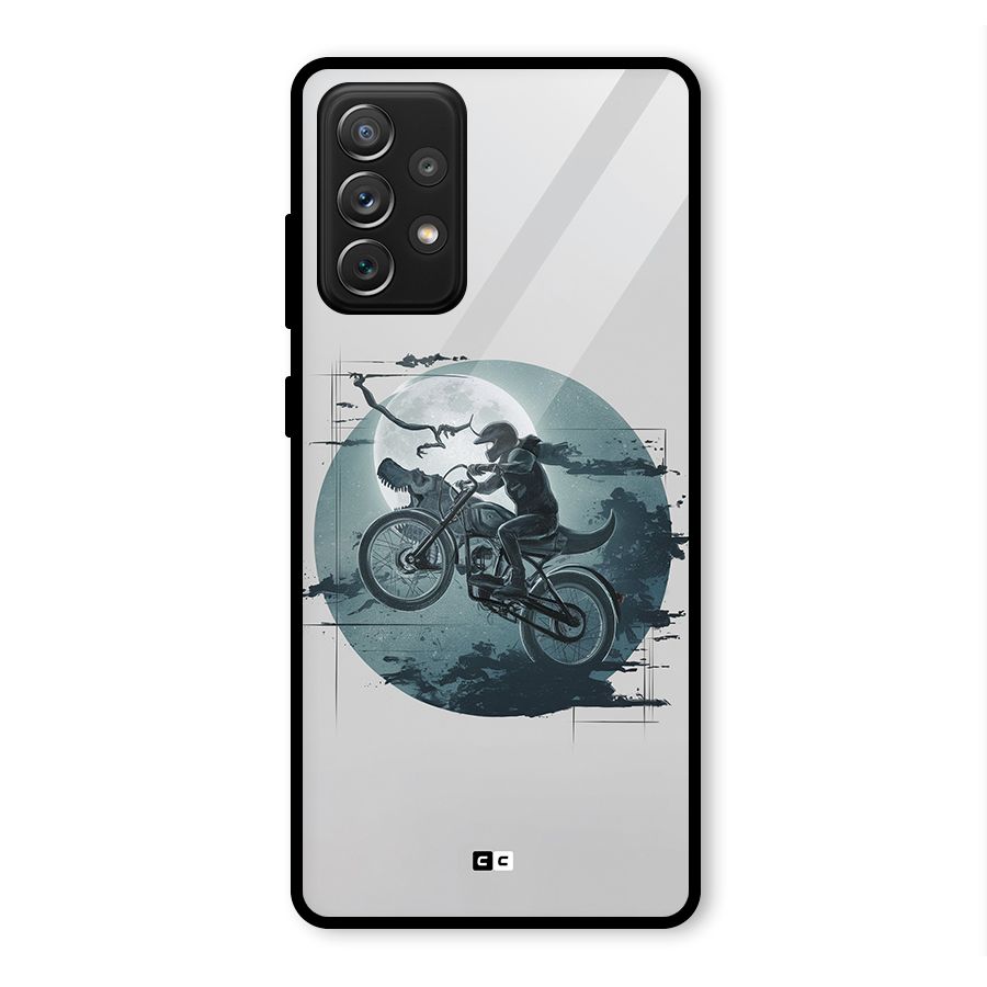 Dino Rider Glass Back Case for Galaxy A72