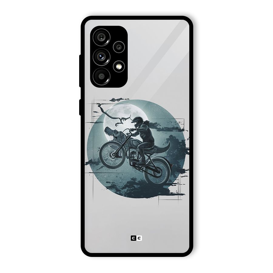 Dino Rider Glass Back Case for Galaxy A73 5G
