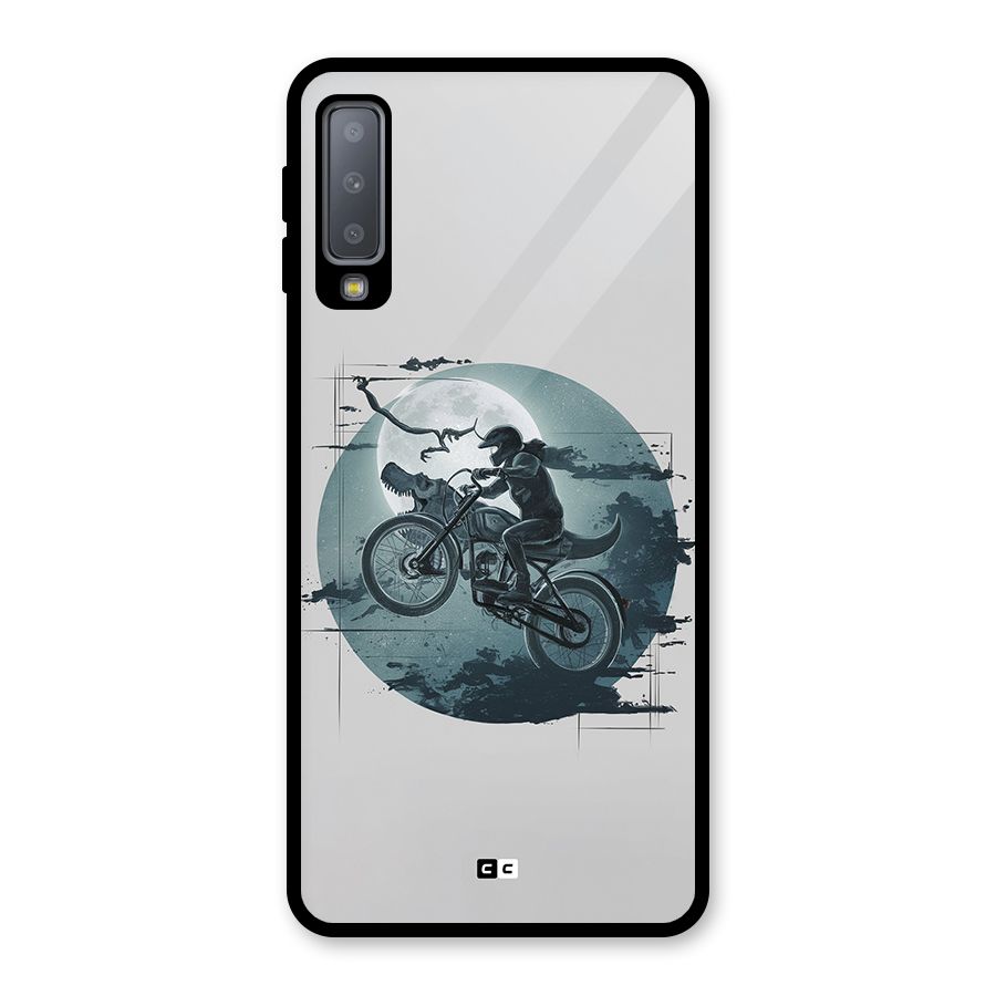 Dino Rider Glass Back Case for Galaxy A7 (2018)