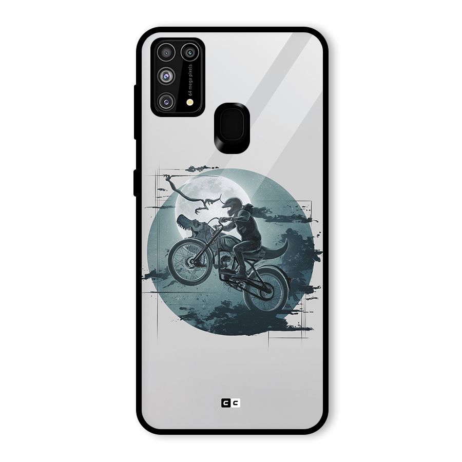 Dino Rider Glass Back Case for Galaxy F41