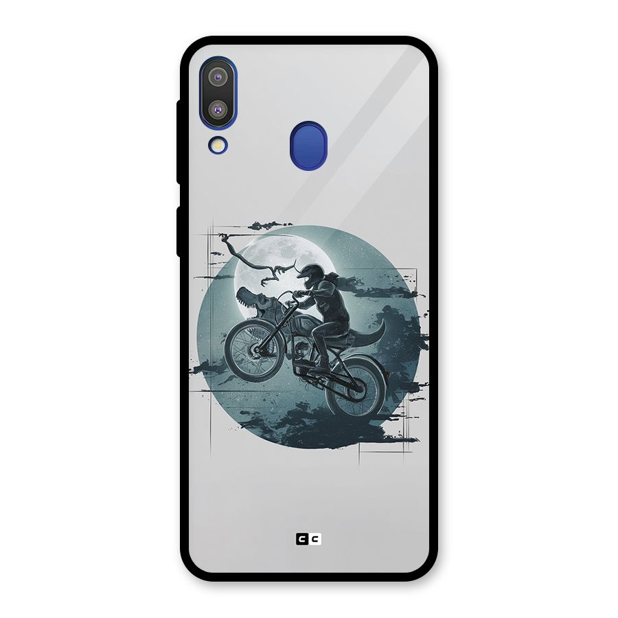 Dino Rider Glass Back Case for Galaxy M20