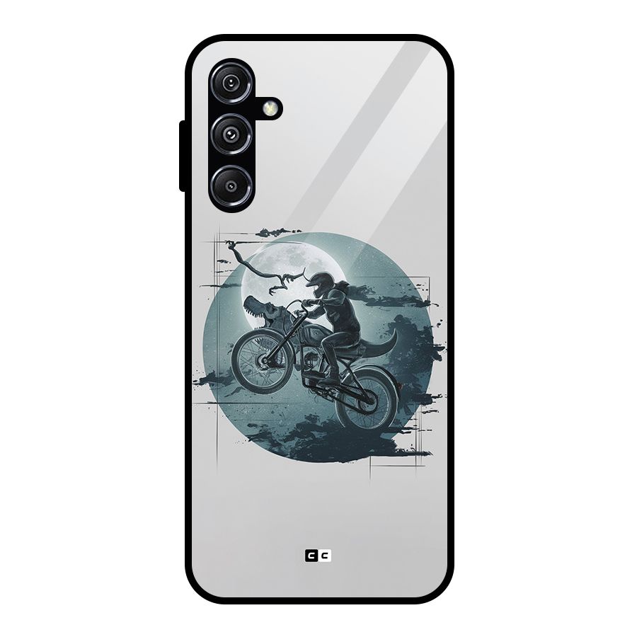 Dino Rider Glass Back Case for Galaxy M34 5G