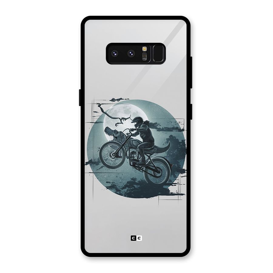 Dino Rider Glass Back Case for Galaxy Note 8