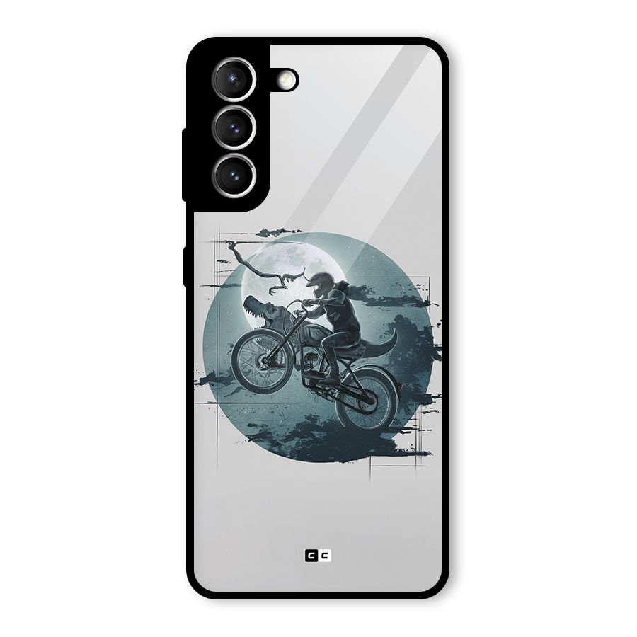 Dino Rider Glass Back Case for Galaxy S21 5G