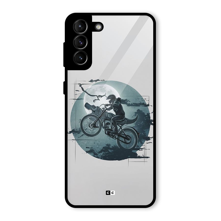 Dino Rider Glass Back Case for Galaxy S21 Plus