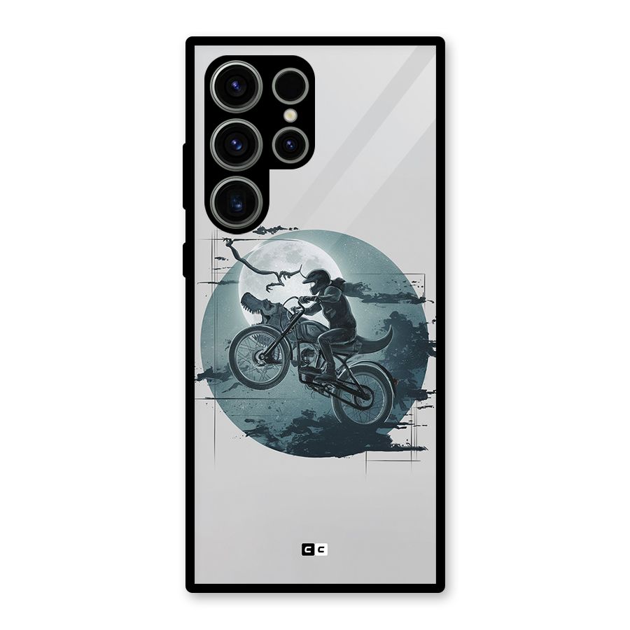 Dino Rider Glass Back Case for Galaxy S23 Ultra