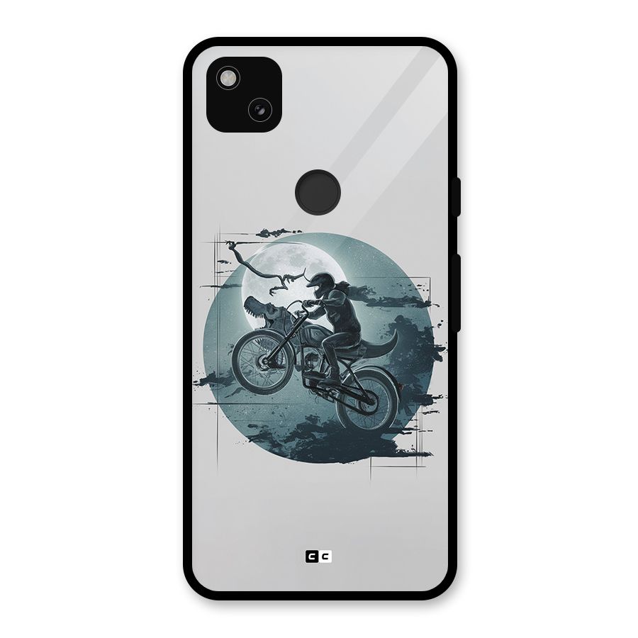 Dino Rider Glass Back Case for Google Pixel 4a