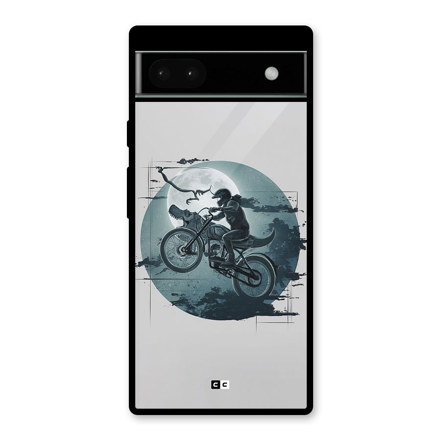 Dino Rider Glass Back Case for Google Pixel 6a