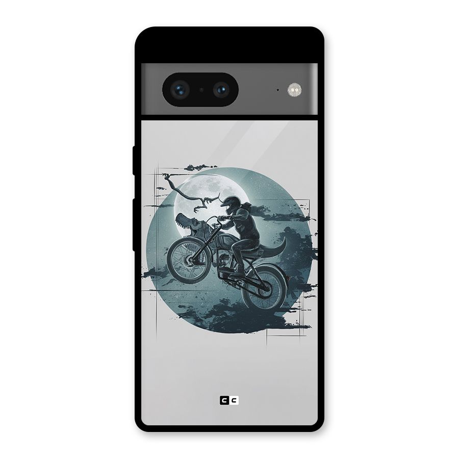 Dino Rider Glass Back Case for Google Pixel 7