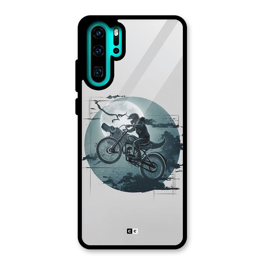 Dino Rider Glass Back Case for Huawei P30 Pro
