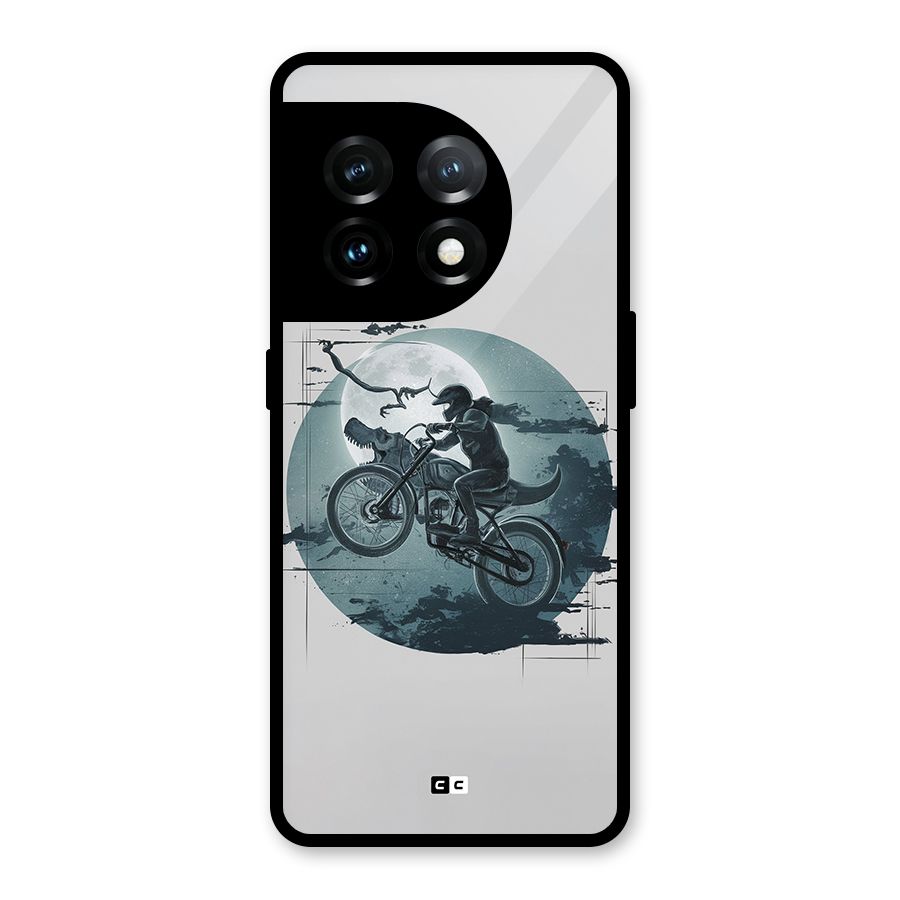 Dino Rider Glass Back Case for OnePlus 11