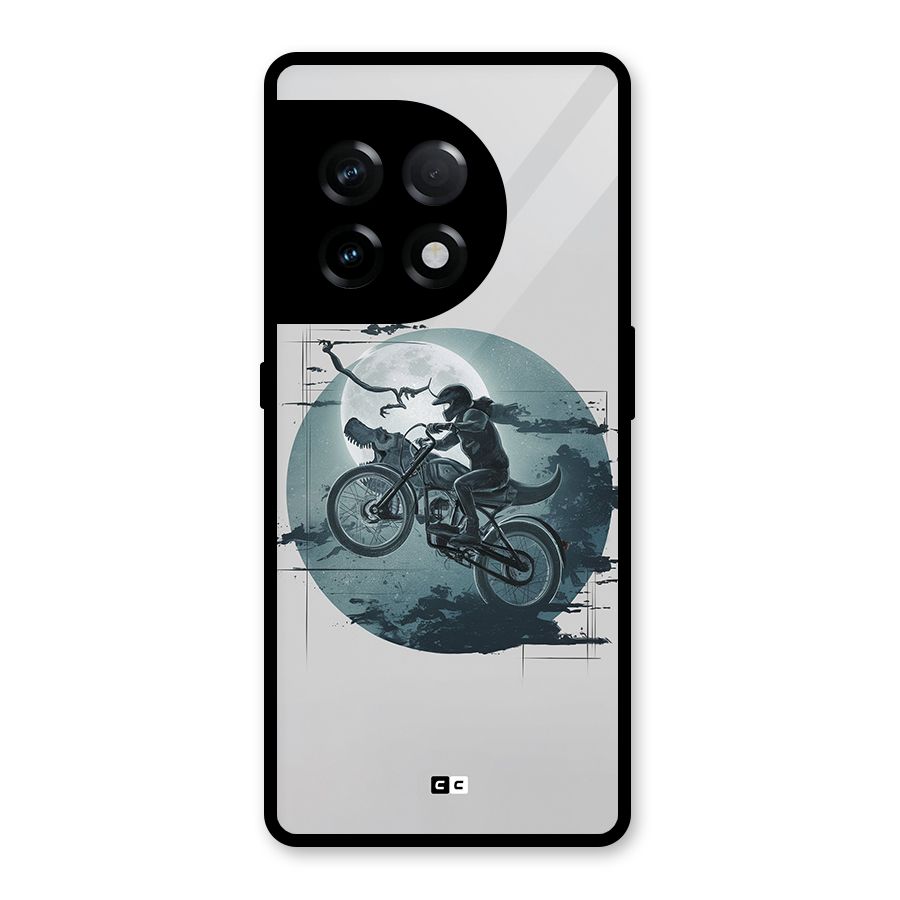 Dino Rider Glass Back Case for OnePlus 11R