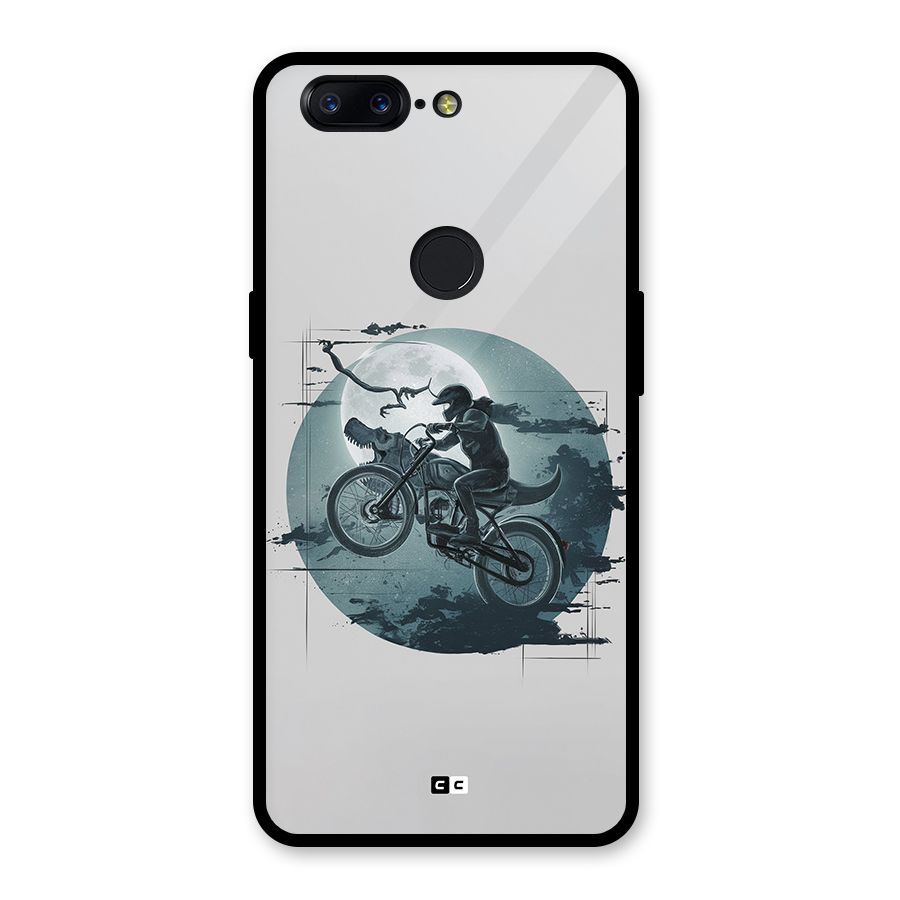 Dino Rider Glass Back Case for OnePlus 5T
