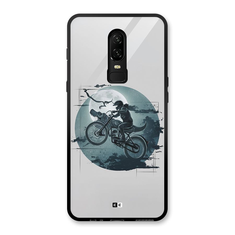 Dino Rider Glass Back Case for OnePlus 6