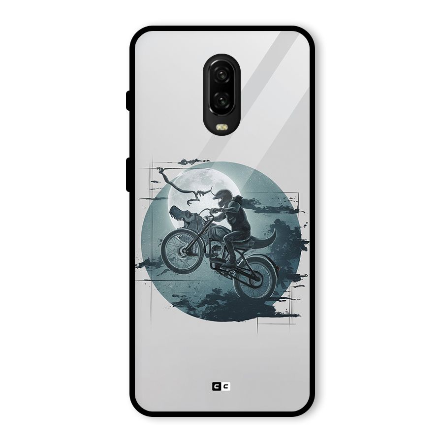 Dino Rider Glass Back Case for OnePlus 6T