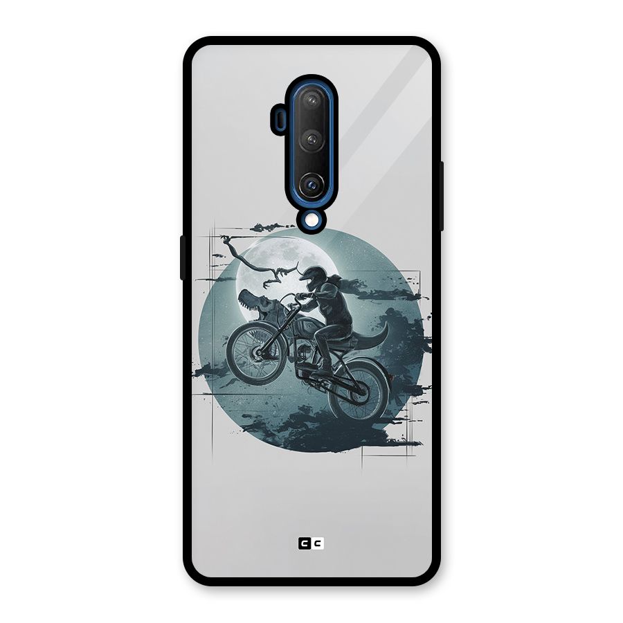 Dino Rider Glass Back Case for OnePlus 7T Pro