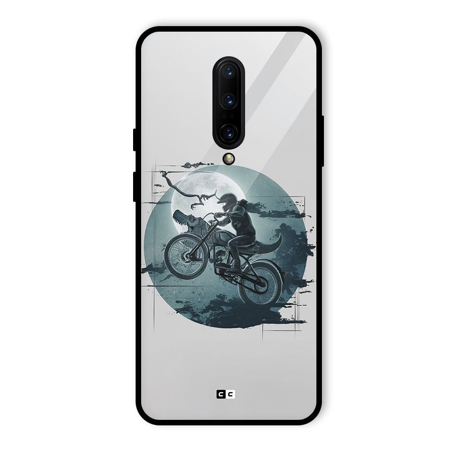 Dino Rider Glass Back Case for OnePlus 7 Pro