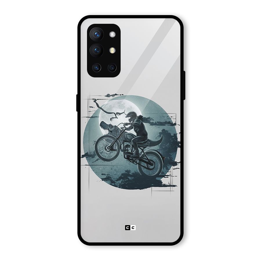 Dino Rider Glass Back Case for OnePlus 9R