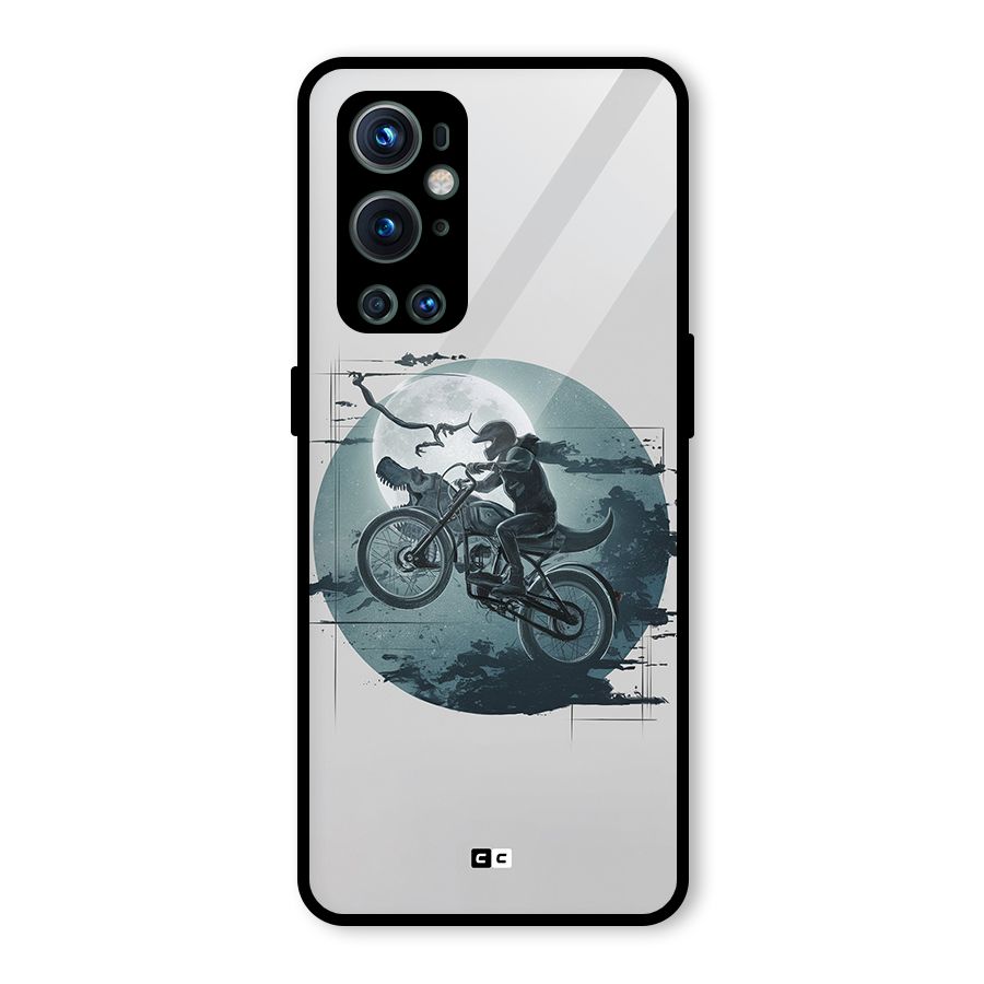 Dino Rider Glass Back Case for OnePlus 9 Pro
