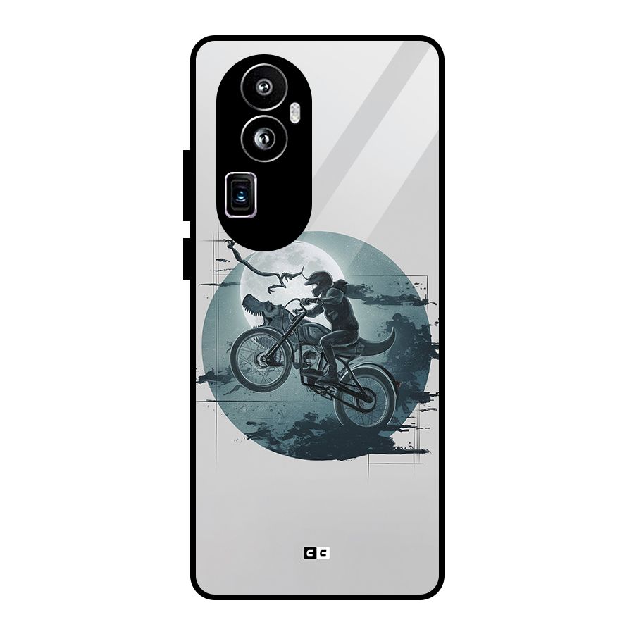 Dino Rider Glass Back Case for Oppo Reno10 Pro Plus