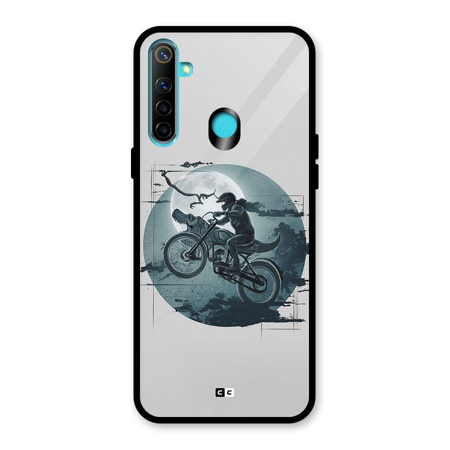 Dino Rider Glass Back Case for Realme 5i