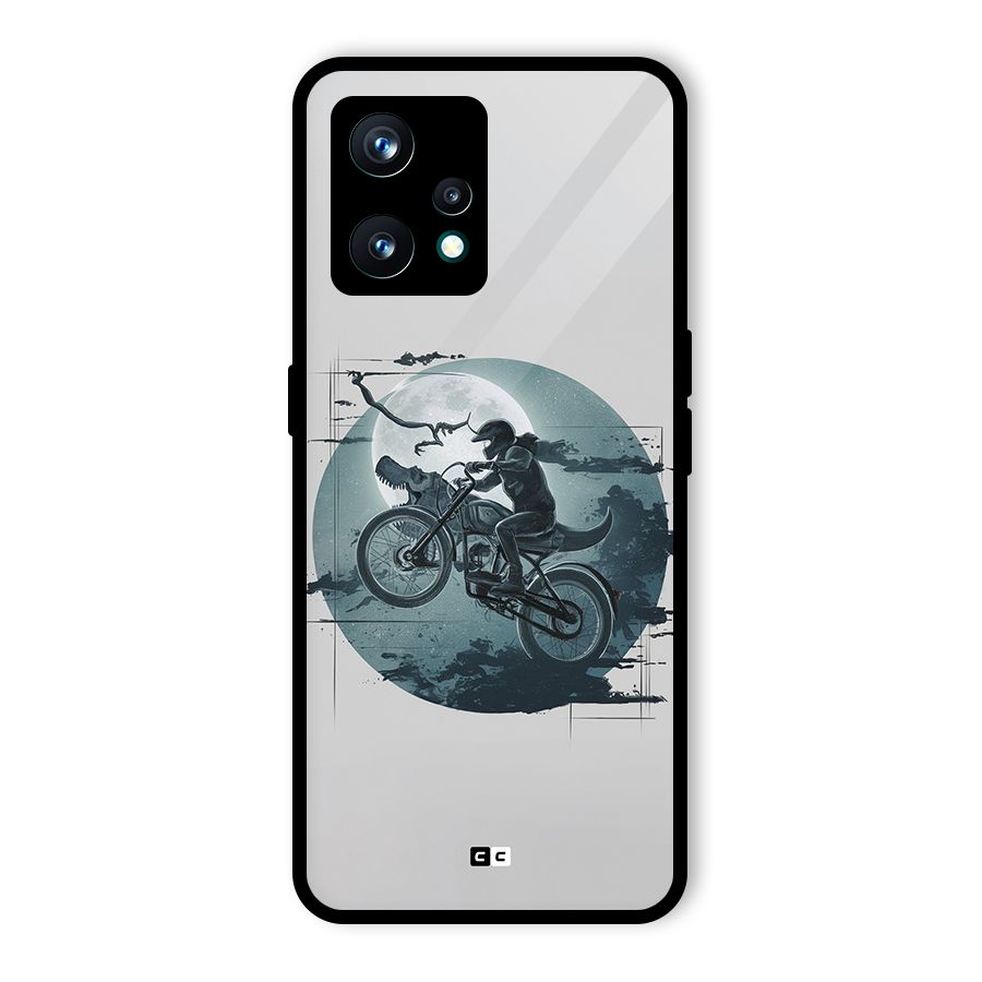 Dino Rider Glass Back Case for Realme 9 Pro Plus 5G