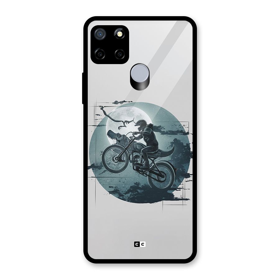 Dino Rider Glass Back Case for Realme C12