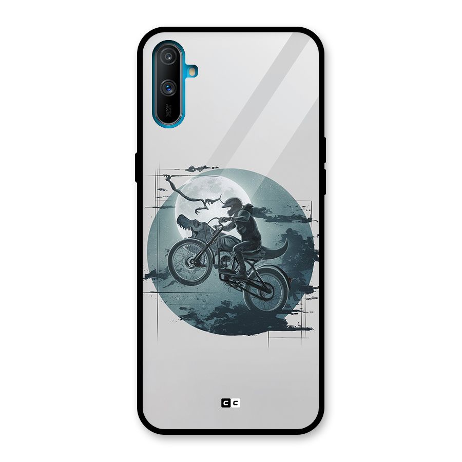 Dino Rider Glass Back Case for Realme C3