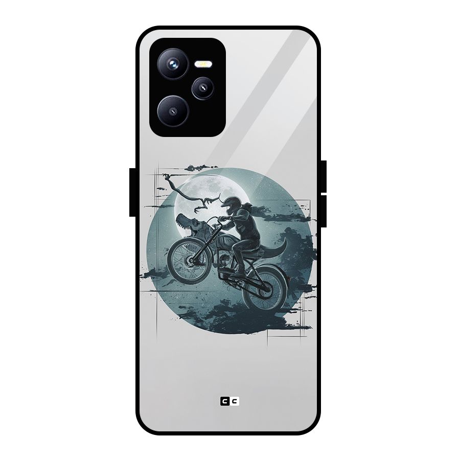 Dino Rider Glass Back Case for Realme C35