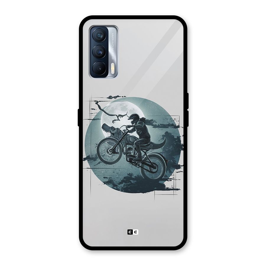 Dino Rider Glass Back Case for Realme X7
