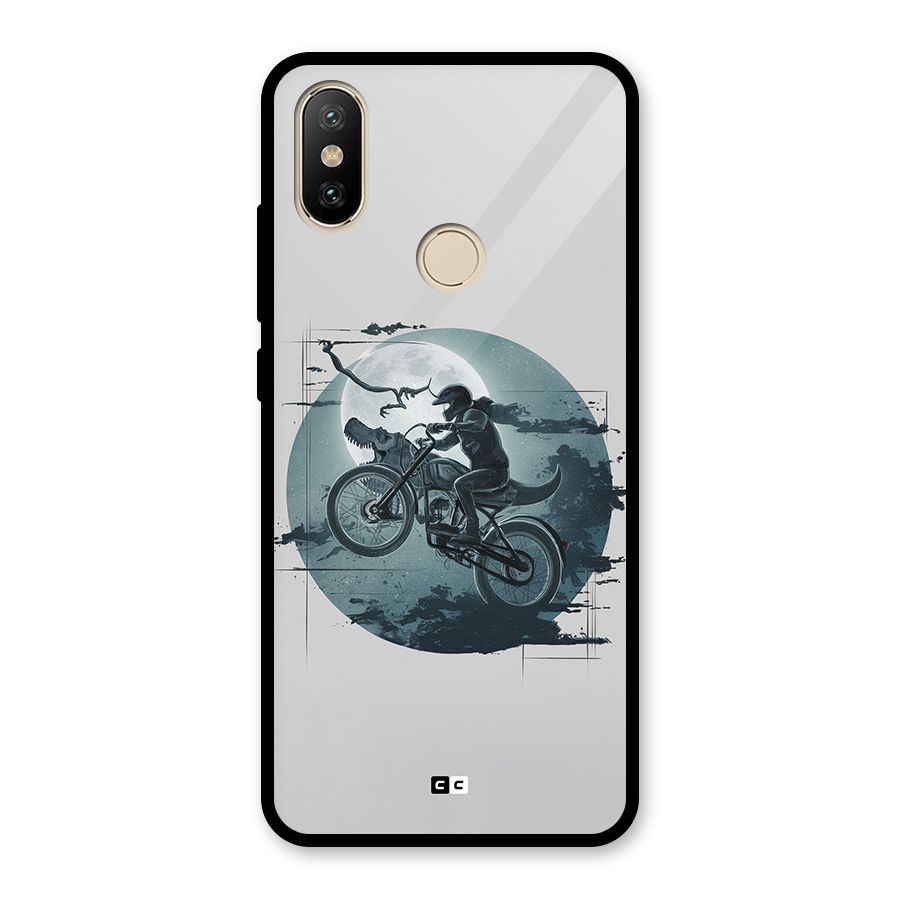 Dino Rider Glass Back Case for Redmi A2
