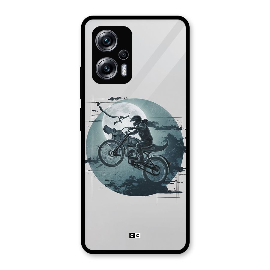 Dino Rider Glass Back Case for Redmi K50i