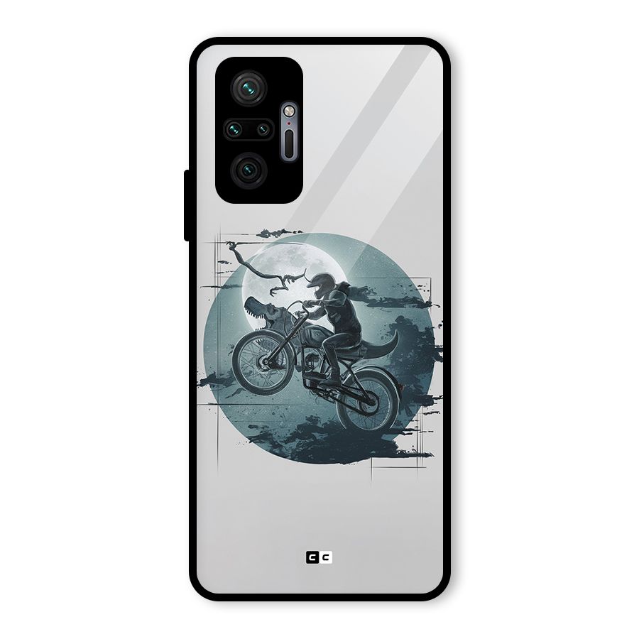 Dino Rider Glass Back Case for Redmi Note 10 Pro