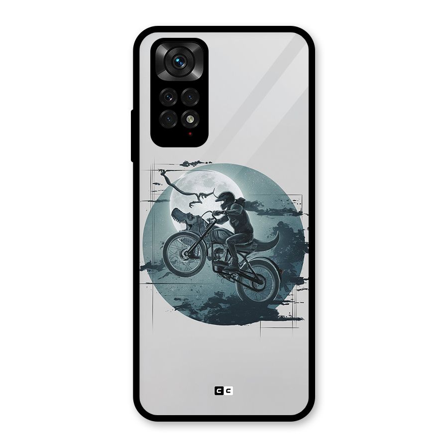 Dino Rider Glass Back Case for Redmi Note 11S