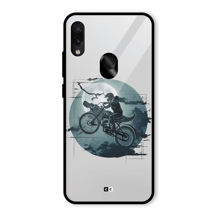 Dino Rider Glass Back Case for Redmi Note 7 Pro