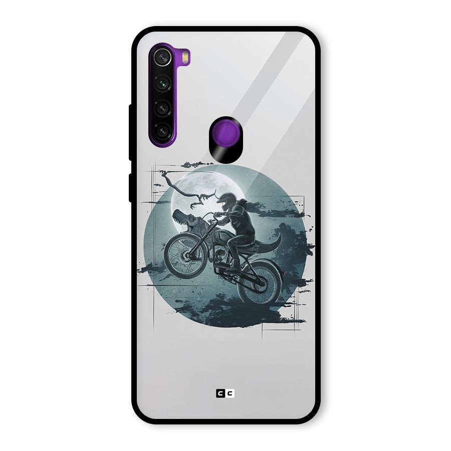 Dino Rider Glass Back Case for Redmi Note 8