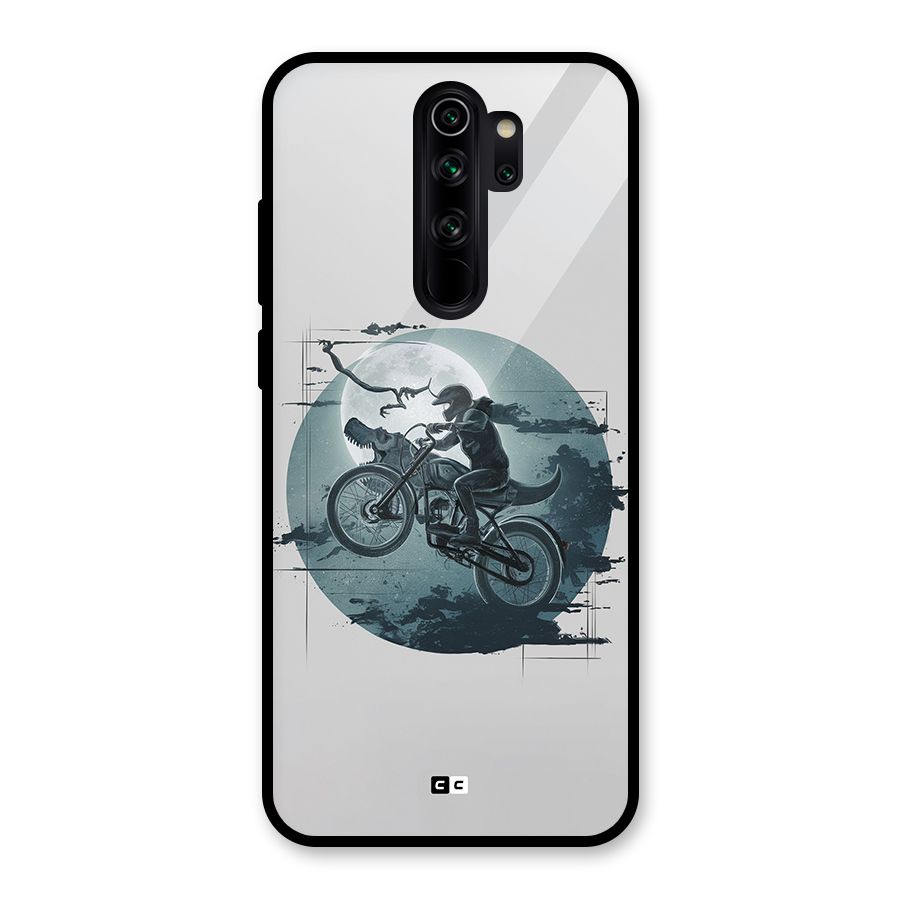 Dino Rider Glass Back Case for Redmi Note 8 Pro