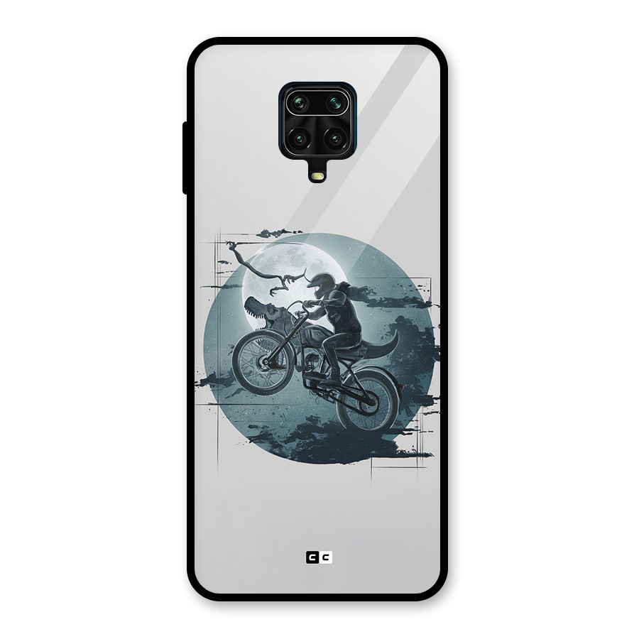 Dino Rider Glass Back Case for Redmi Note 9 Pro
